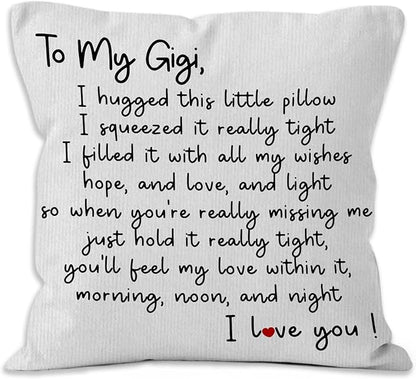 Gigi Gifts Throw Pillow Covers 18x18, Gigi Gifts by Unknown