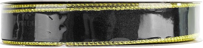 MEEDEE Black and Gold Velvet Ribbon - Image 9