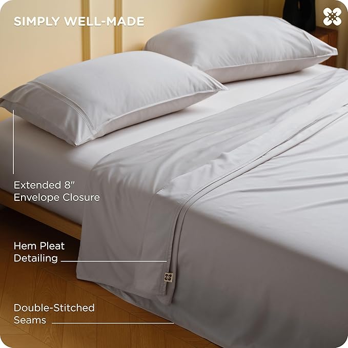 Bedsure Cooling Sheets, Rayon Derived from Bamboo & Cotton Blend, GentleSoft - Image 6