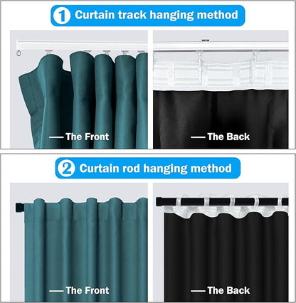 Room Divider Curtains Total Blackout Privacy Curtain Panel Room Thermal - Image 2