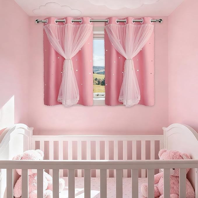 Pink Curtains for Girls Bedroom Cute by Ftinala