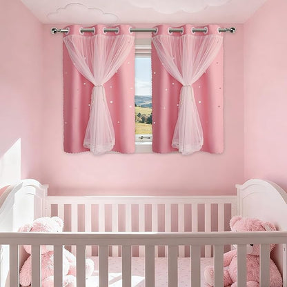 Pink Curtains for Girls Bedroom Cute by Ftinala