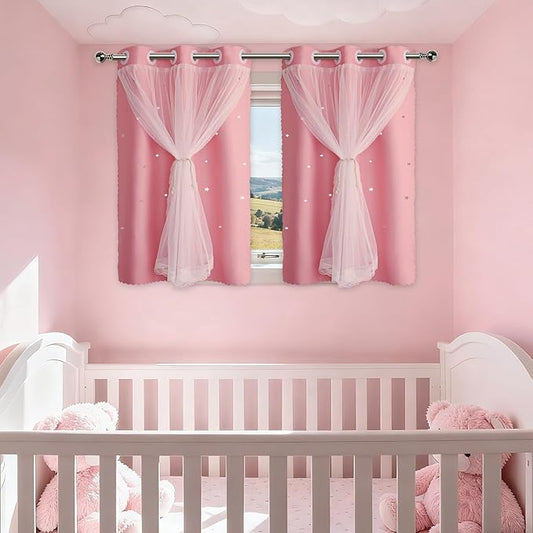 Pink Curtains for Girls Bedroom Cute by Ftinala