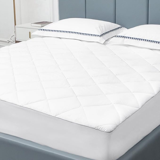 Sunflower Queen Mattress Pad Cover, Cotton Mattress Cover Hypoallergenic by SunflowerHometexUS