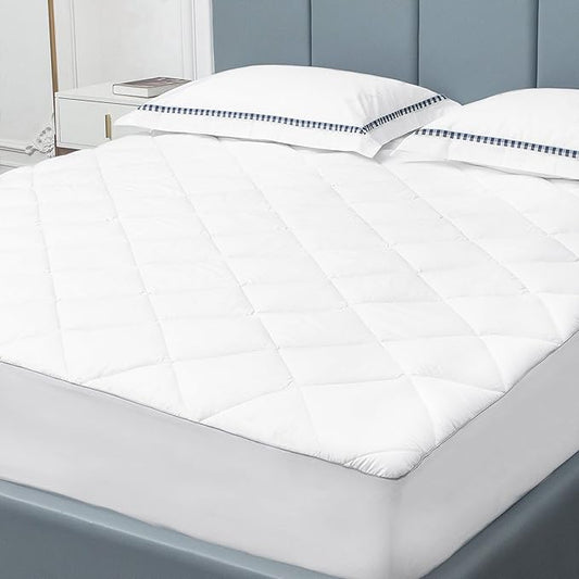 Sunflower King Mattress Pad Cover, Cotton Mattress Cover Hypoallergenic by SunflowerHometexUS