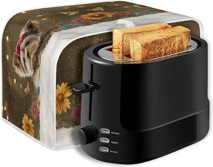 Yorkshire Terrier Printed Toaster Oven Cover 2 Slice Daisy Printed Bread Maker - Image 6