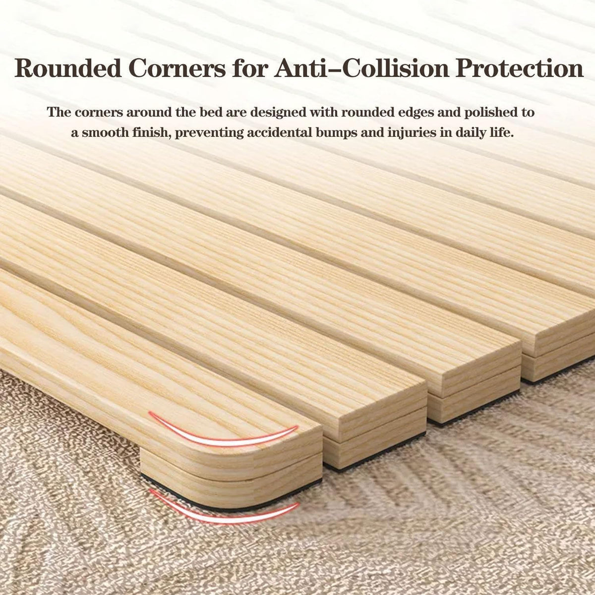 floor bed frame,japanese bed frame,breathable moisture resistant showing dimensions