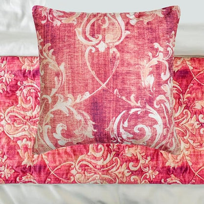 The HomeCentric King/Queen/Twin Pink Luxury CA King 86"x18" Bed Runner - Image 3