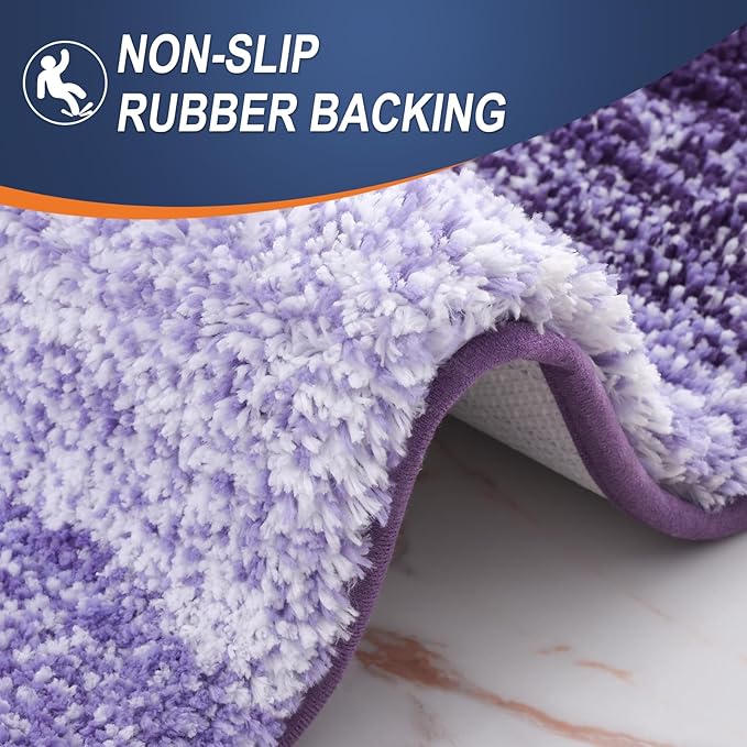 OLANLY Bathroom Runner Rugs 47x20, Extra Soft Absorbent Microfiber Bath Rugs - Image 4
