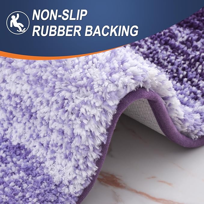 OLANLY Bathroom Runner Rugs 47x17, Extra Soft Absorbent Microfiber Bath Rugs - Image 4