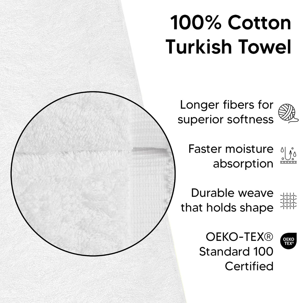 Chakir Turkish Linens Luxury Spa and Hotel Quality Premium Turkish Cotton 6-P...