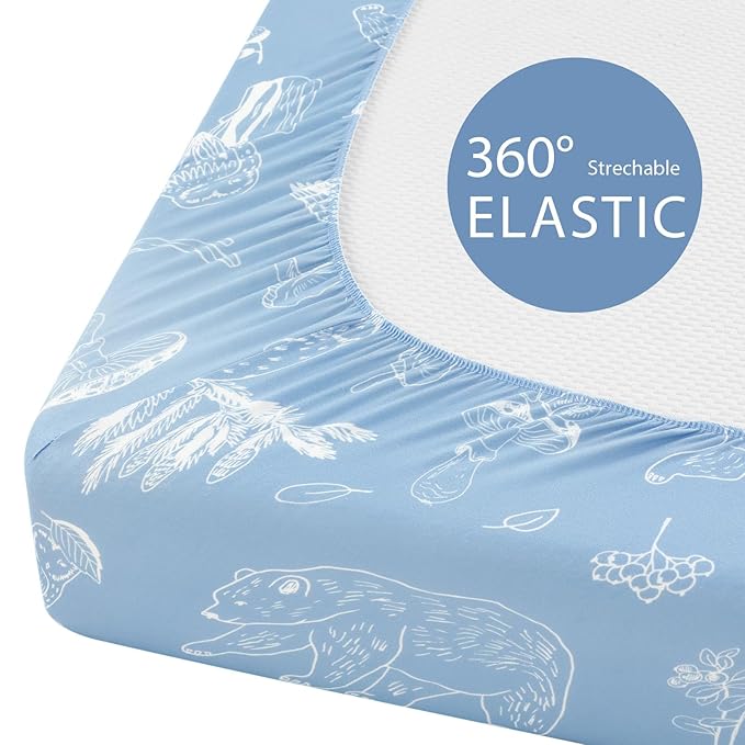 Baby Bassinet Sheets Girl Boy, Fitted Bassinet Sheet Set 3 Pack Bassinet - Image 7
