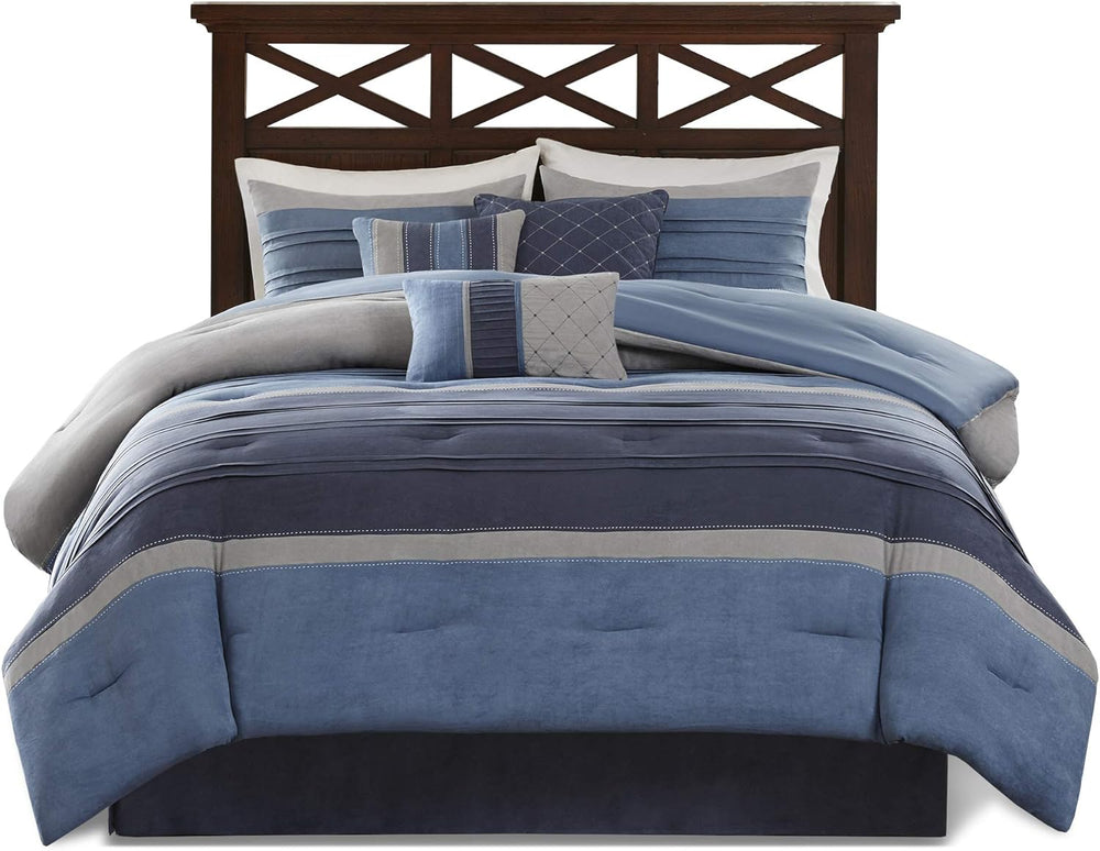 Madison Park Casual Modern Comforter Set, 7PC Queen Bedding Set