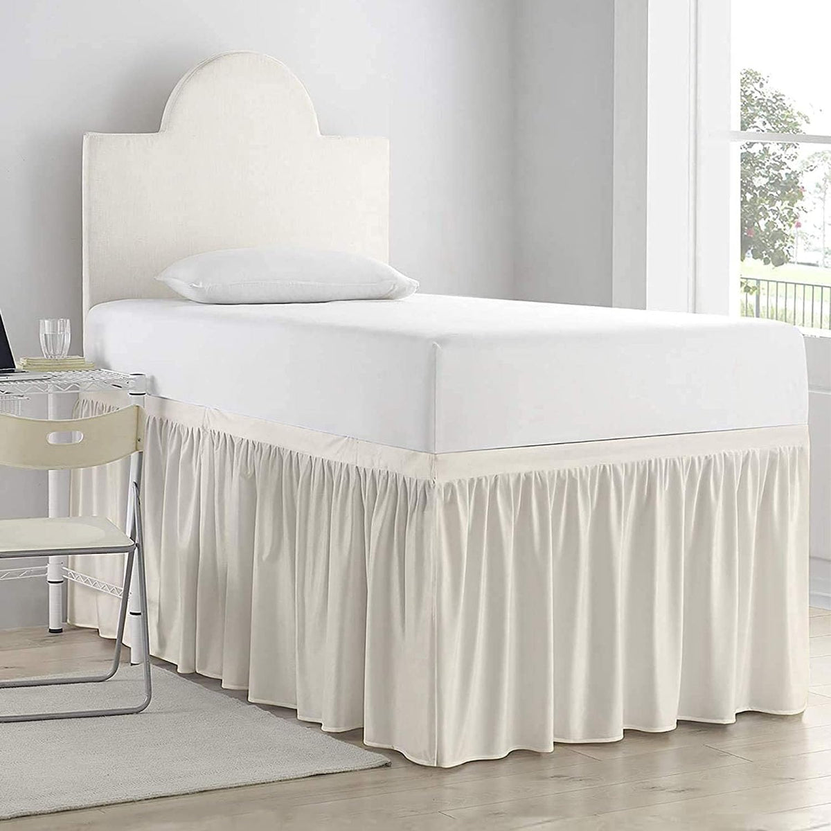 sky beddings dorm bed skirt, twin xl, main product view