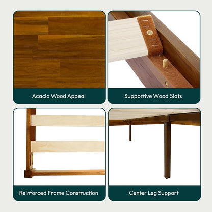 bme dinkee king bed frame wood 15 inch, package contents