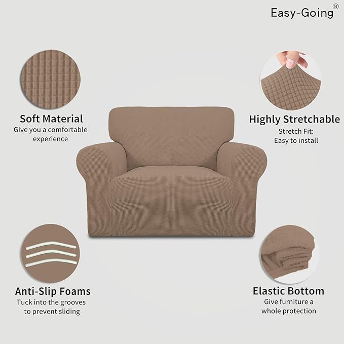 Easy-Going Stretch Oversized Chair Sofa Slipcover 1-Piece Couch Sofa Cover - Image 3
