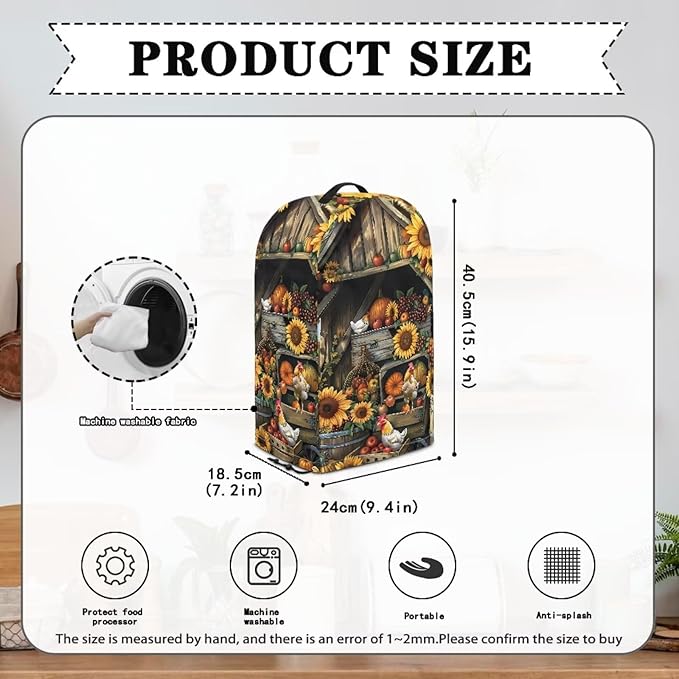 Sunflowers Wooden Shelves Blender Cover - Image 6