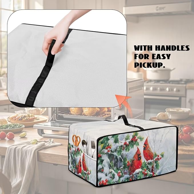 Christmas Microwave Oven Cover Air Fryer Toaster Oven Dust Cover - Image 4
