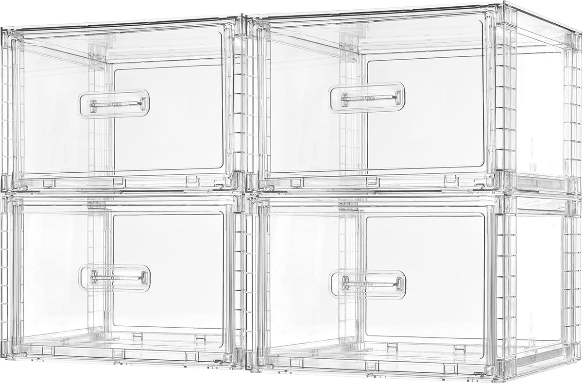 vtopmart 4 pack clear stackable closet storage drawers, main product view