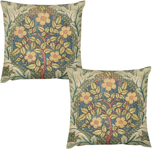 William Morris Floral Original Throw Pillow Covers Boho Art Retro Design Cozy by XBDDZSW