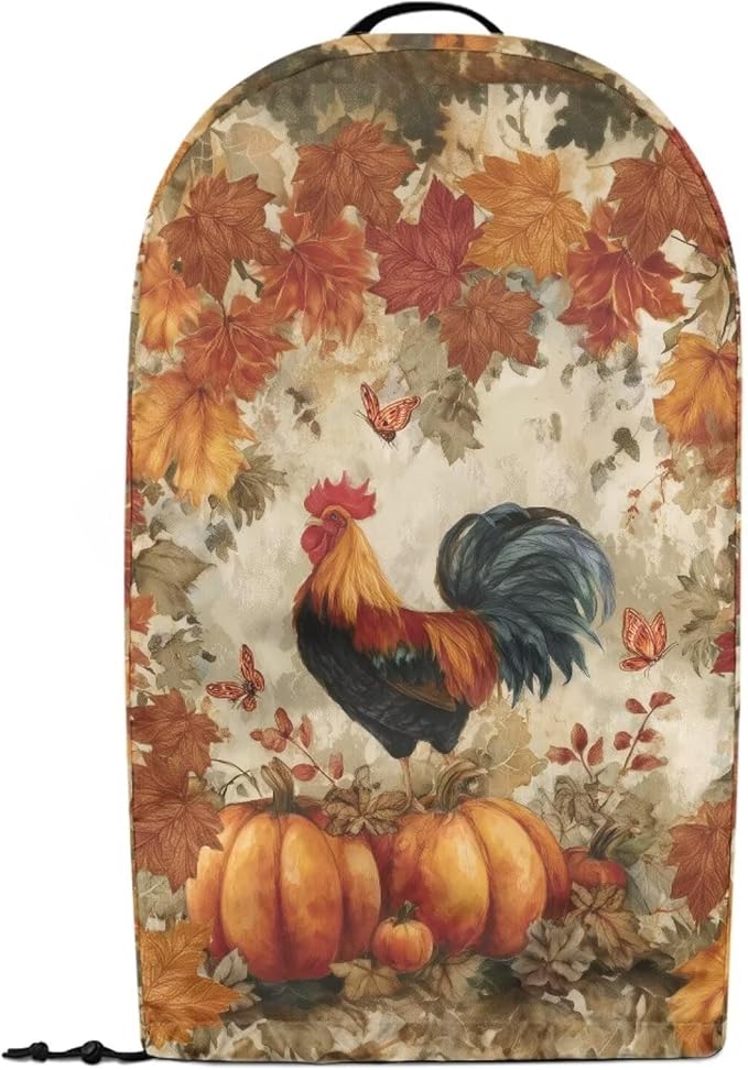 Autumn Rooster Pumpkin Blender Dust Cover Food Processor Cover Coffee Machine - Image 2