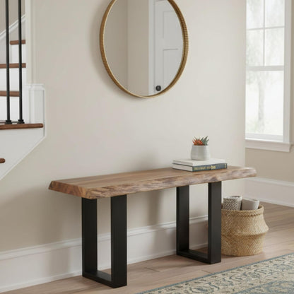 alaterre alpine live edge solid wood rustic entryway, package contents