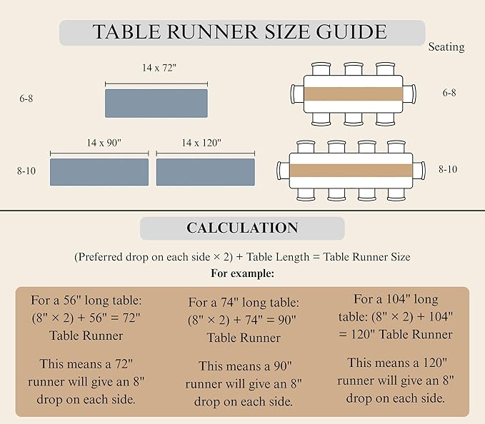 Home Ekaa Black Table Runner 90 Inch–Cotton Linen Hemstitch Washable Table - Image 8