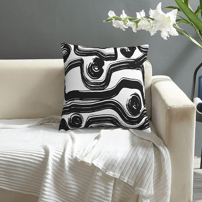 Black and White Striped Throw Pillow Covers 18x18 in Set of 2 Decorative Modern - Image 6