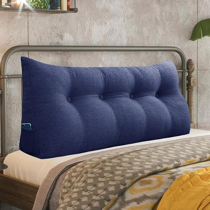 Daneey Headboard Pillow Full, Triangular Wedge Pillow Headboard, Linen-Textured by Daneey