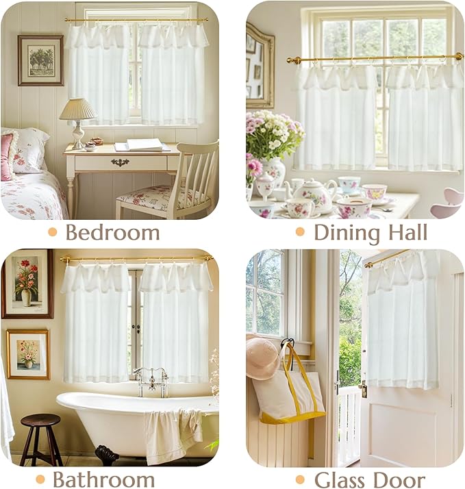 jinchan Linen Tier Curtains - Image 5