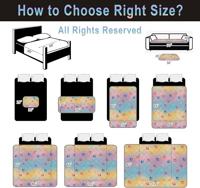 100% Waterproof Dog Bed Cover 68x82 inch Reversible Changing Pad Reusable - Image 5