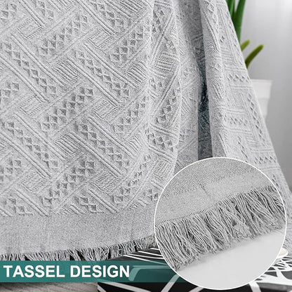 MYSKY HOME Light Grey Geometrical Sofa Covers, Couch Cover - Image 5