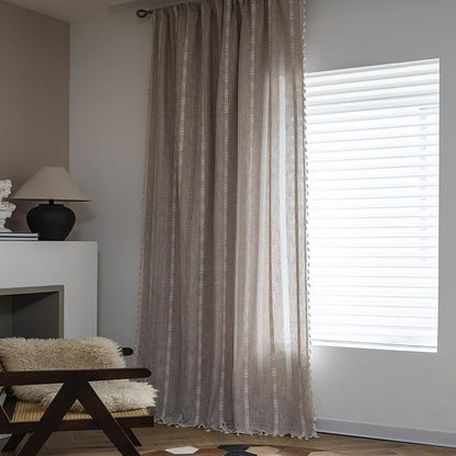 ColorBird Boho Curtains Farmhouse Linen Drapes - Image 2