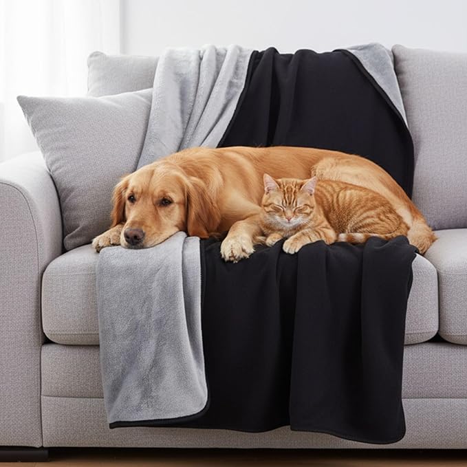 Waterproof Blanket for Bed Couch Sofa, Fleece and Flannel Waterproof Mat - Image 3