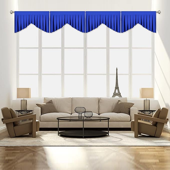Royal Blue Valances for Living Room by OYRING