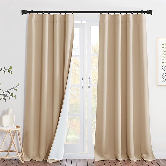 NICETOWN Living Room Noise Reducing Back Tab Curtains, Privacy Protection & - Image 9