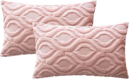 MIULEE Blush Pink Valentines Throw Pillow Covers 12x20 Inch, Soft Spring Plush - Image 6