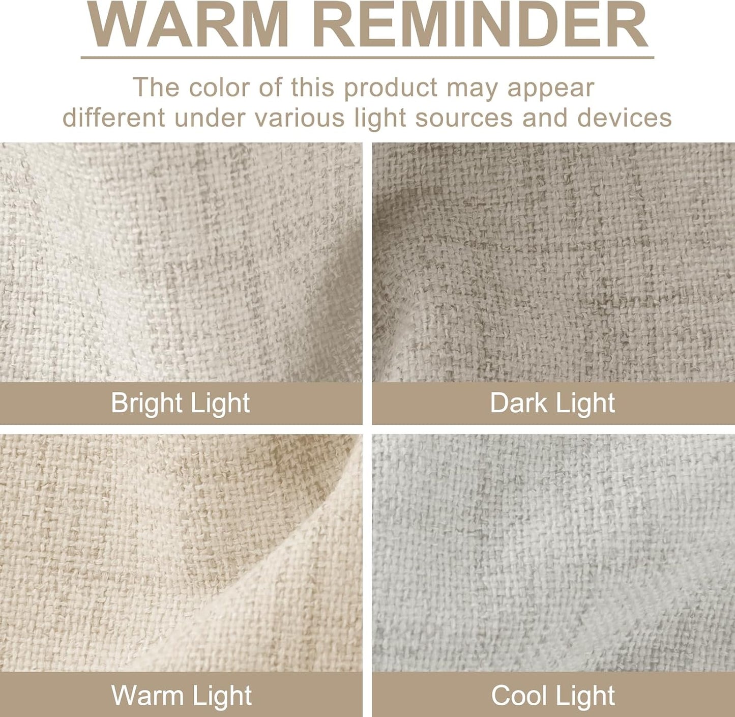 100% Blackout Shield Linen Textured Total Blackout Curtains for Bedroom 84 Inches Long, Back Tab/Rod Pocket Living Room Drapes, Thermal Insulated Blackout Curtains 2 Panels Set, 50" W x 84" L, Cream