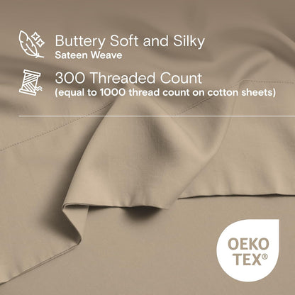 doz sheet set, 100% viscose derived from bamboo, close-up detail