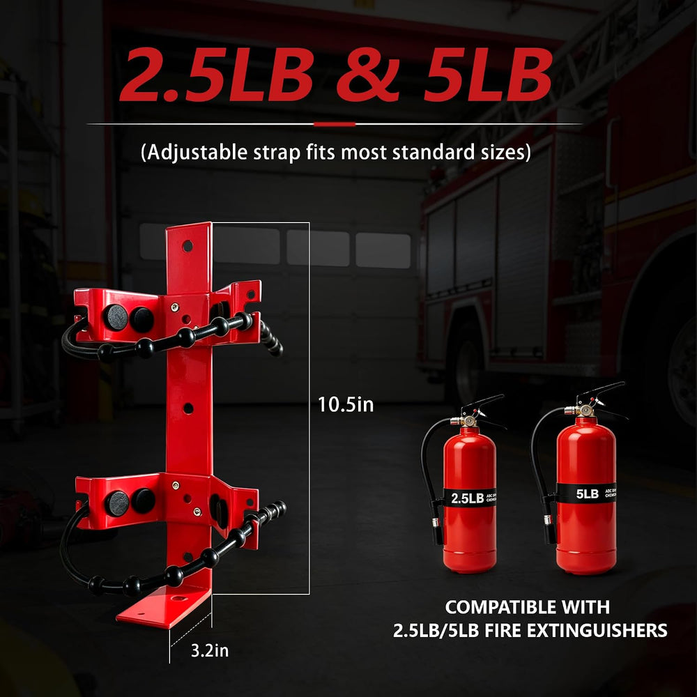 Fire Extinguisher Mount, Adjustable Bracket, 2.5-5 lb