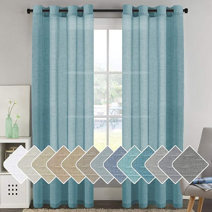 Elegant Natural Linen Curtain Panels Energy Efficient Semi by HVERSAILTEX