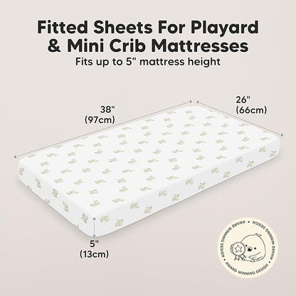 2-Pack Mini Crib Sheets Fitted - Image 3