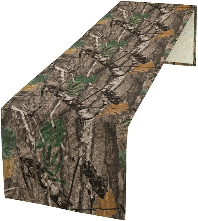 Camo Branches Table Runner, Camo Tree Hunting Oak Table Runner by Unknown