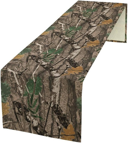 Camo Branches Table Runner, Camo Tree Hunting Oak Table Runner by Unknown