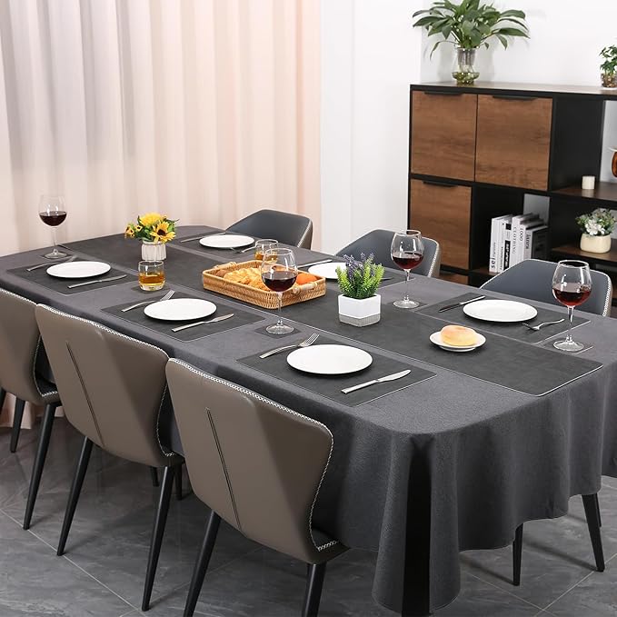 Table Runners 72 Inches Long, Dual-Sided Faux Leather Farmhouse Table Runner - Image 6
