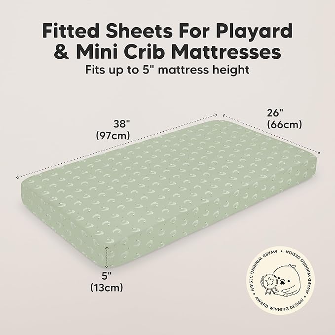 2-Pack Mini Crib Sheets Fitted - Image 3