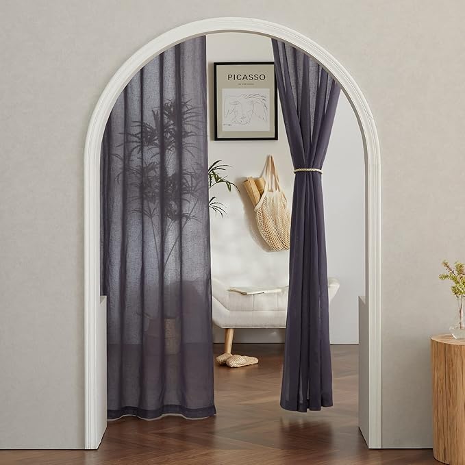 NICETOWN Faux Flax Linen Sheer Curtains - Image 7