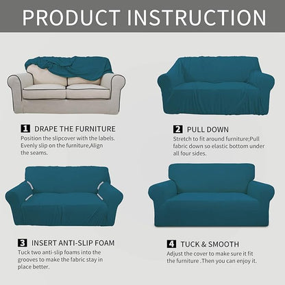 Easy-Going Stretch Oversized Chair Sofa Slipcover 1-Piece Couch Sofa Cover - Image 4