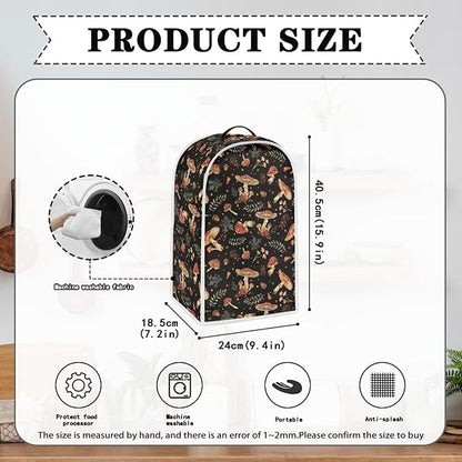 Mushroom Teal Blender Cover for Kitchen Countertop Modern Small Appliance Dust - Image 5