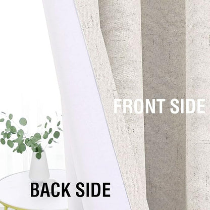 H.VERSAILTEX Linen Look 100% Blackout Curtains 63 Inches Long - Image 6
